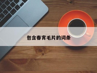 包含春宵毛片的词条