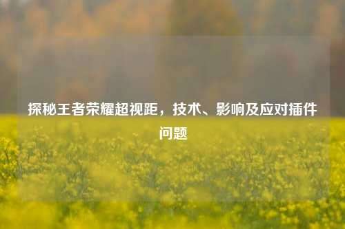 探秘王者荣耀超视距，技术、影响及应对插件问题