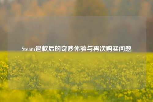 Steam退款后的奇妙体验与再次购买问题
